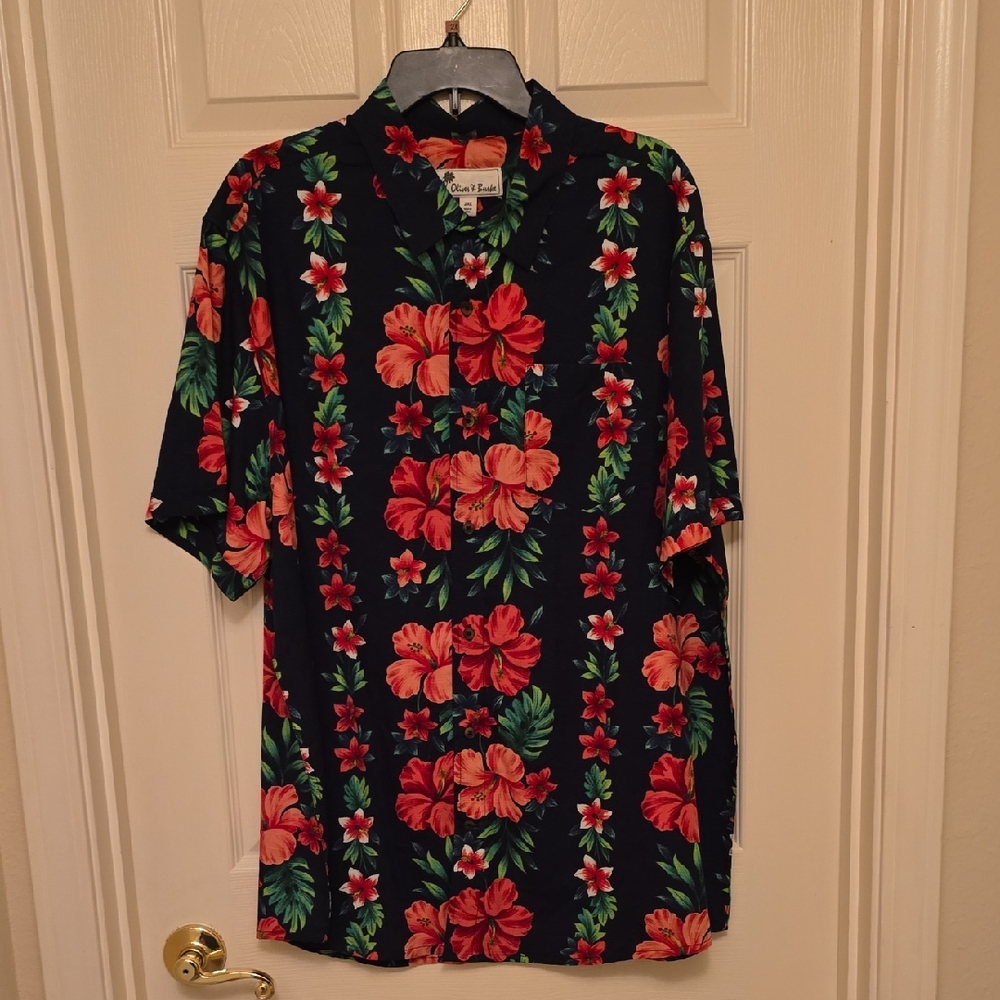 NWT Oliver & Burke Mens Floral Shirt Size 2XL